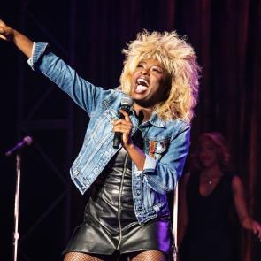 Naomi Rodgers performing 'What's Love Got To Do With It" as ‘Tina Turner’ in the North American touring production of TINA – THE TINA TURNER MUSICAL. Photo by Matthew Murphy for MurphyMade, 2022.