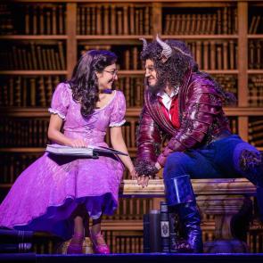 PHOTO CREDIT: Shubshri Kandiah (Belle) & Brendan Xavier (Beast). Beauty and the Beast Original Australian Cast. Photo by Daniel Boud. © Disney