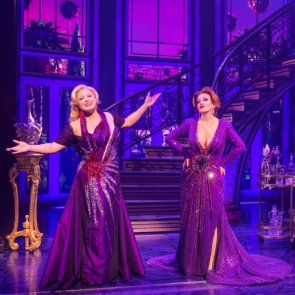 Megan Hilty and Jennifer Simard in the Original Broadway Cast of DEATH BECOMES HER. Photo by Matthew Murphy and Evan Zimmerman, MurphyMade.
